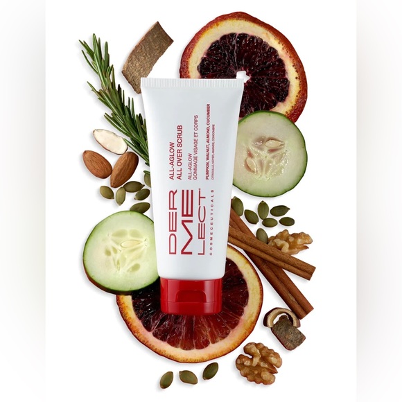 NEW Dermelect All Aglow All Over Scrub Antioxidant Face & Body Clean Beauty - Picture 3 of 9